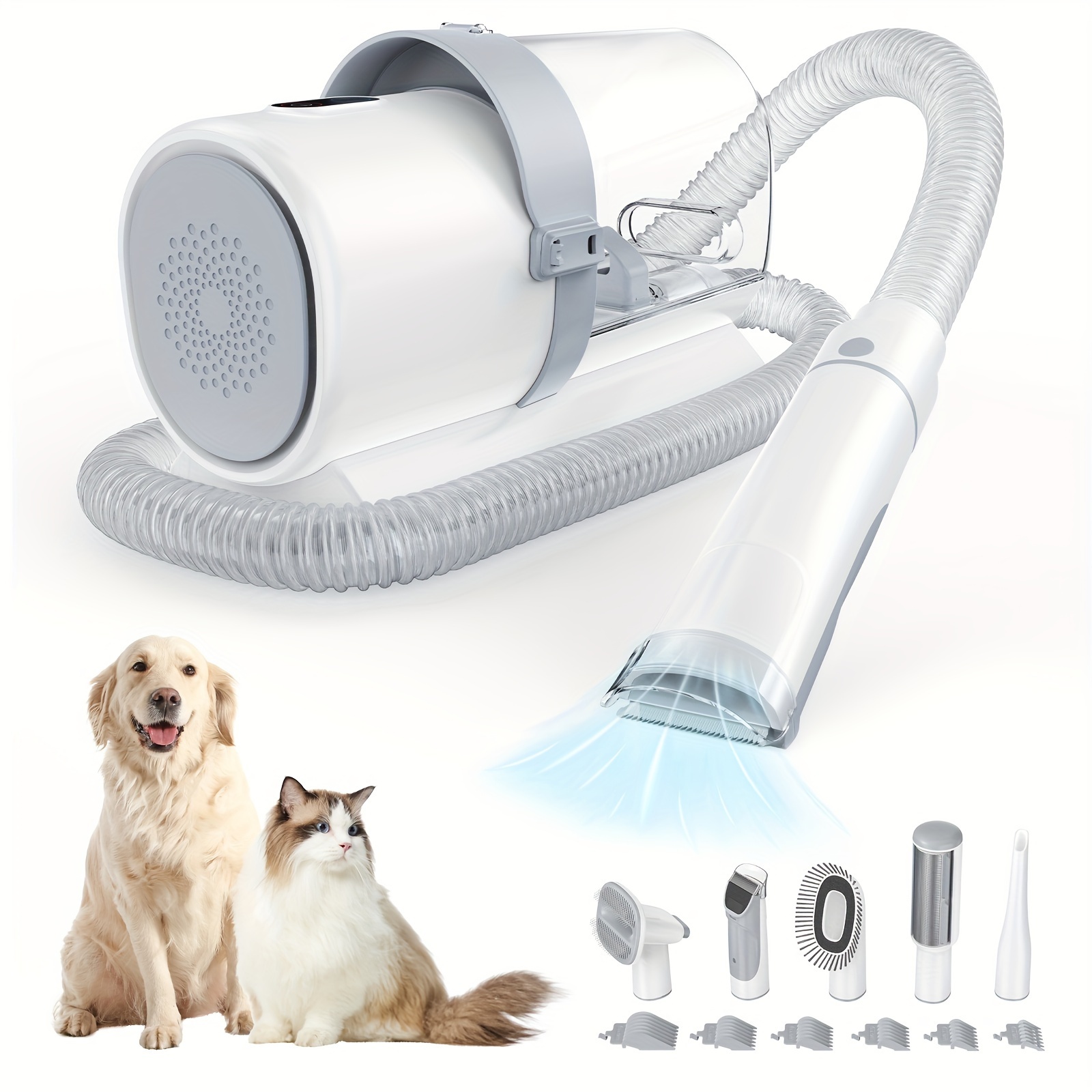 Dog Grooming Clippers - Pet Grooming Vacuum Kit 5 in
