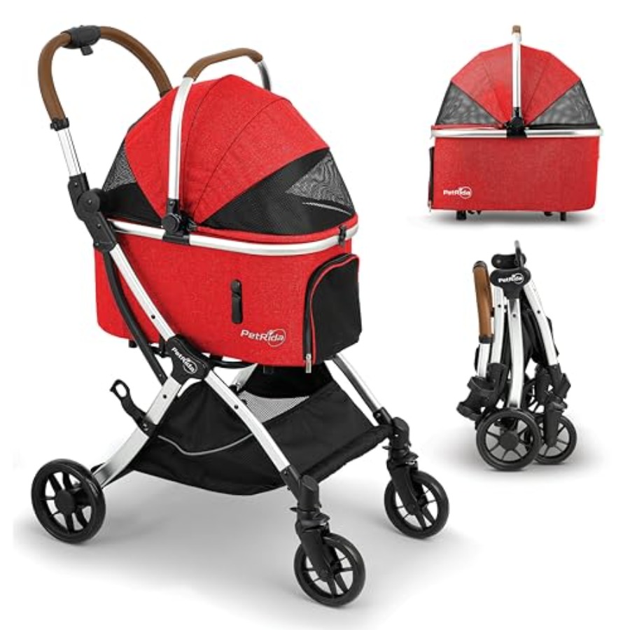 Pet Stroller Carrier - Luxury Pet Stroller with Detachable Carrier