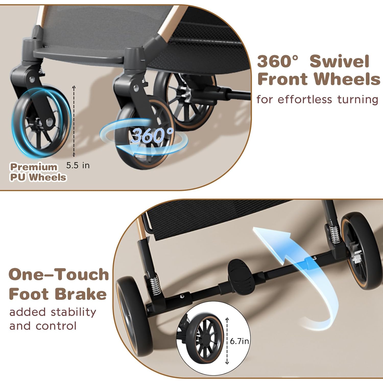 4 Wheels Pet Stroller for Smal - Pet Stroller Carrier 评论和价格