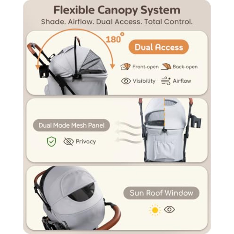 Pet Stroller with Detachable C - Pet Stroller Carrier 评论和价格