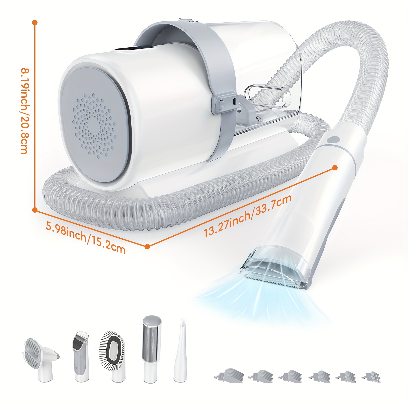 Pet Grooming Vacuum Kit 5 in 1 - Dog Grooming Clippers 评论和价格