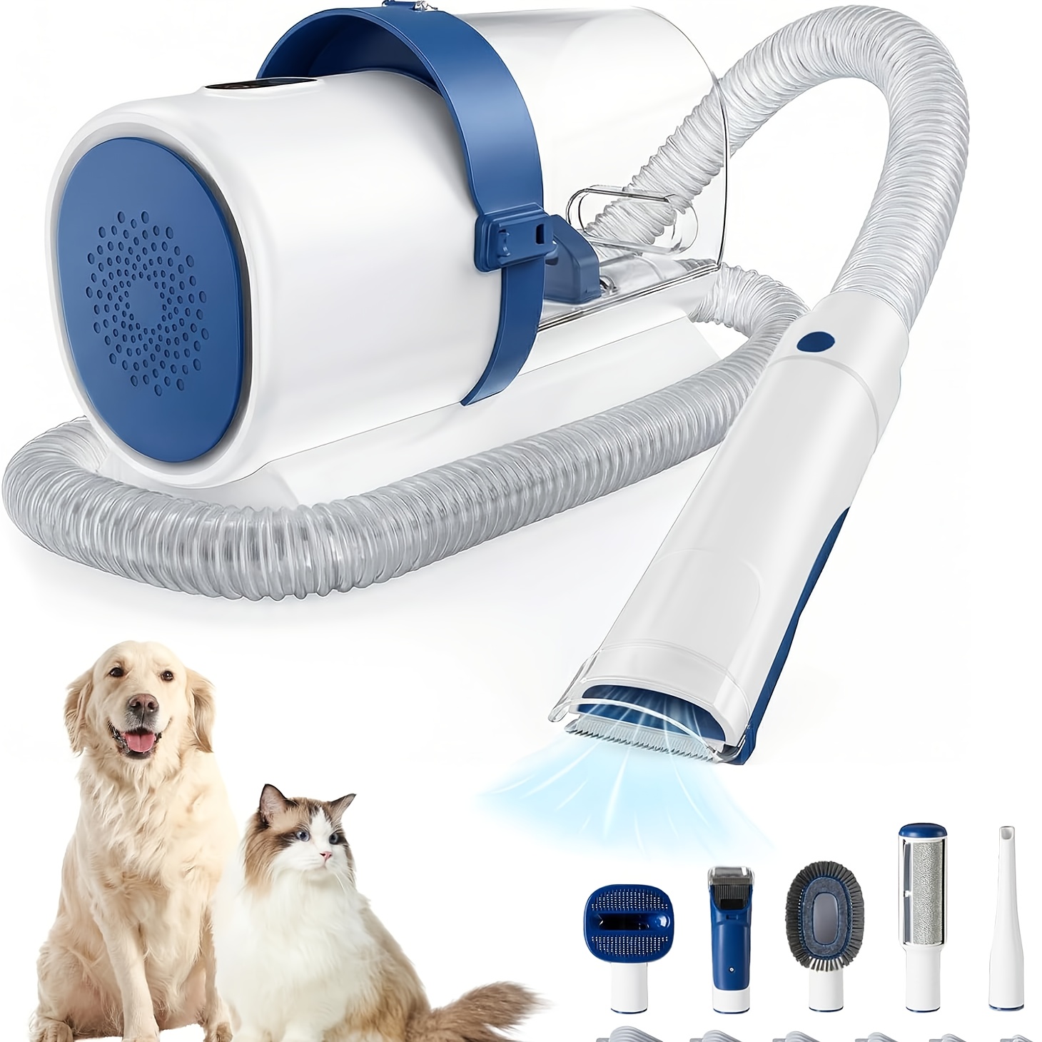 Pet Grooming Vacuum Kit 5 in 1 - Dog Grooming Clippers 评论和价格