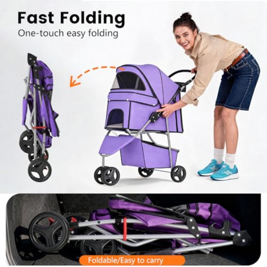 BestPet 3 Wheels Pet Stroller  - Pet Stroller Carrier 评论和价格