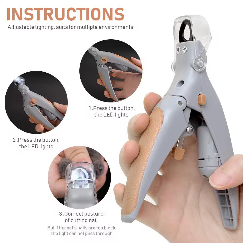 LED Light Pet Nail Clipper Wit - Dog Grooming Clippers 评论和价格