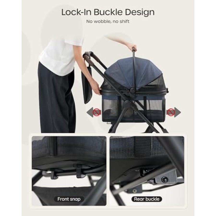 3 in 1 Pet Carrier Stroller wi - Pet Stroller Carrier 评论和价格