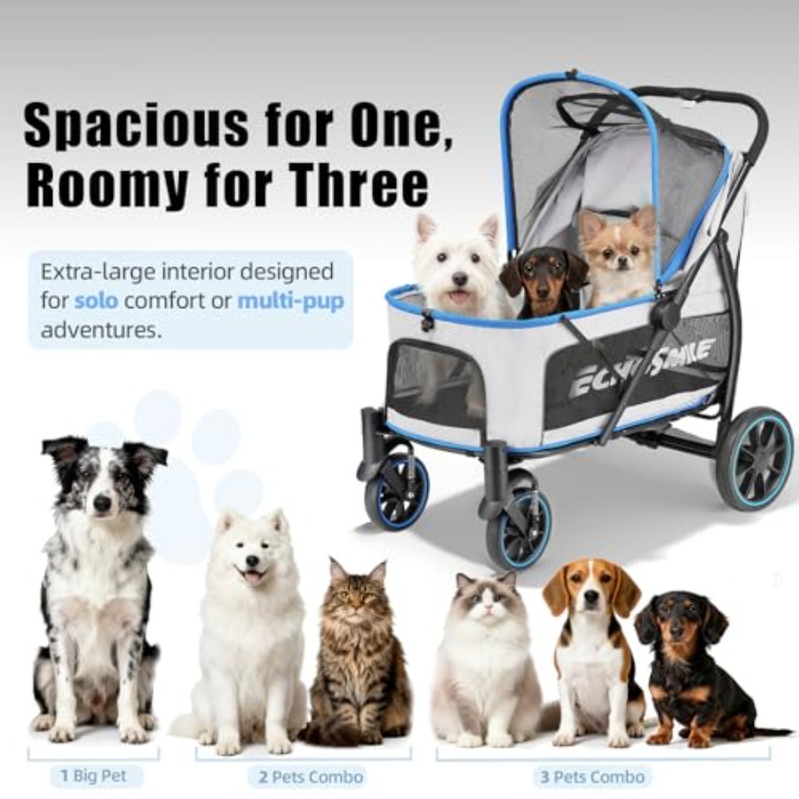 EchoSmile Dog Stroller for Lar - Pet Stroller Carrier 评论和价格