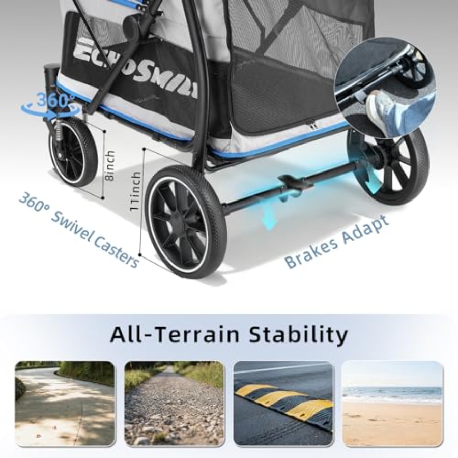EchoSmile Dog Stroller for Lar - Pet Stroller Carrier 评论和价格