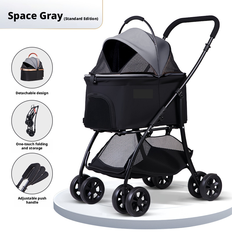 2 in 1 Detachable Pet Stroller - Pet Stroller Carrier 评论和价格