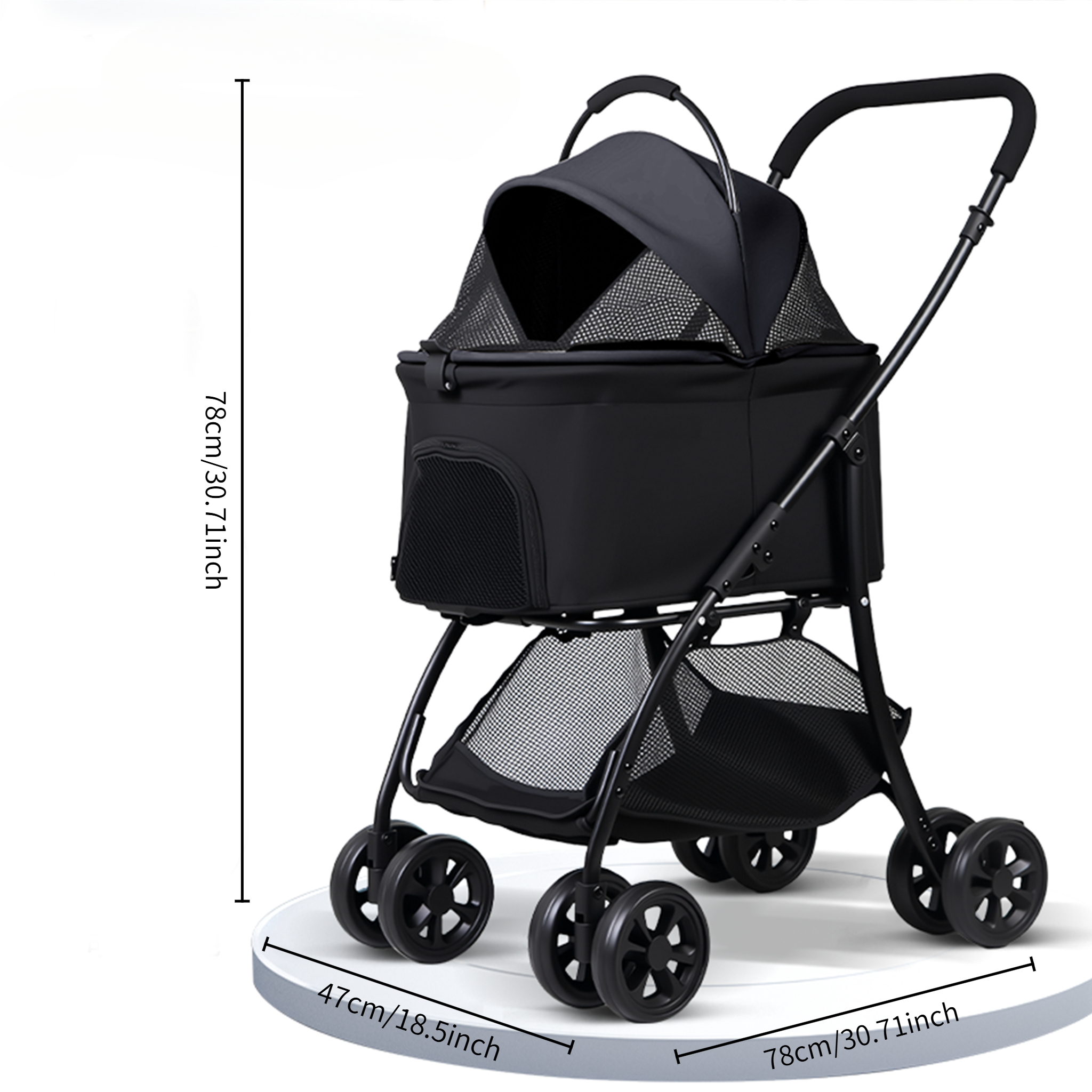 2 in 1 Detachable Pet Stroller - Pet Stroller Carrier 评论和价格