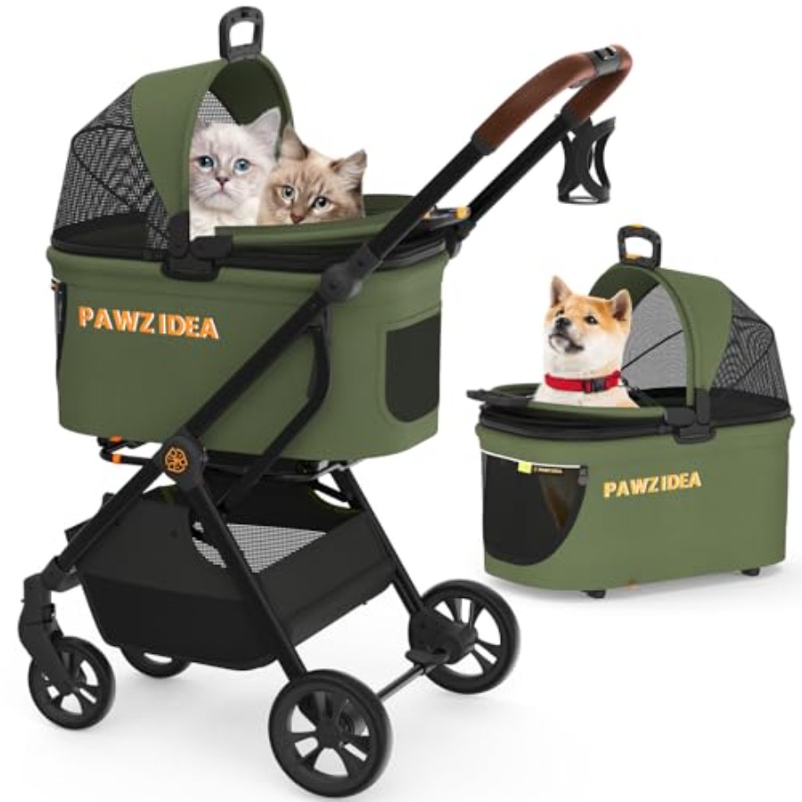 PAWZIDEA Pet Stroller 4 in 1,  - Pet Stroller Carrier 评论和价格