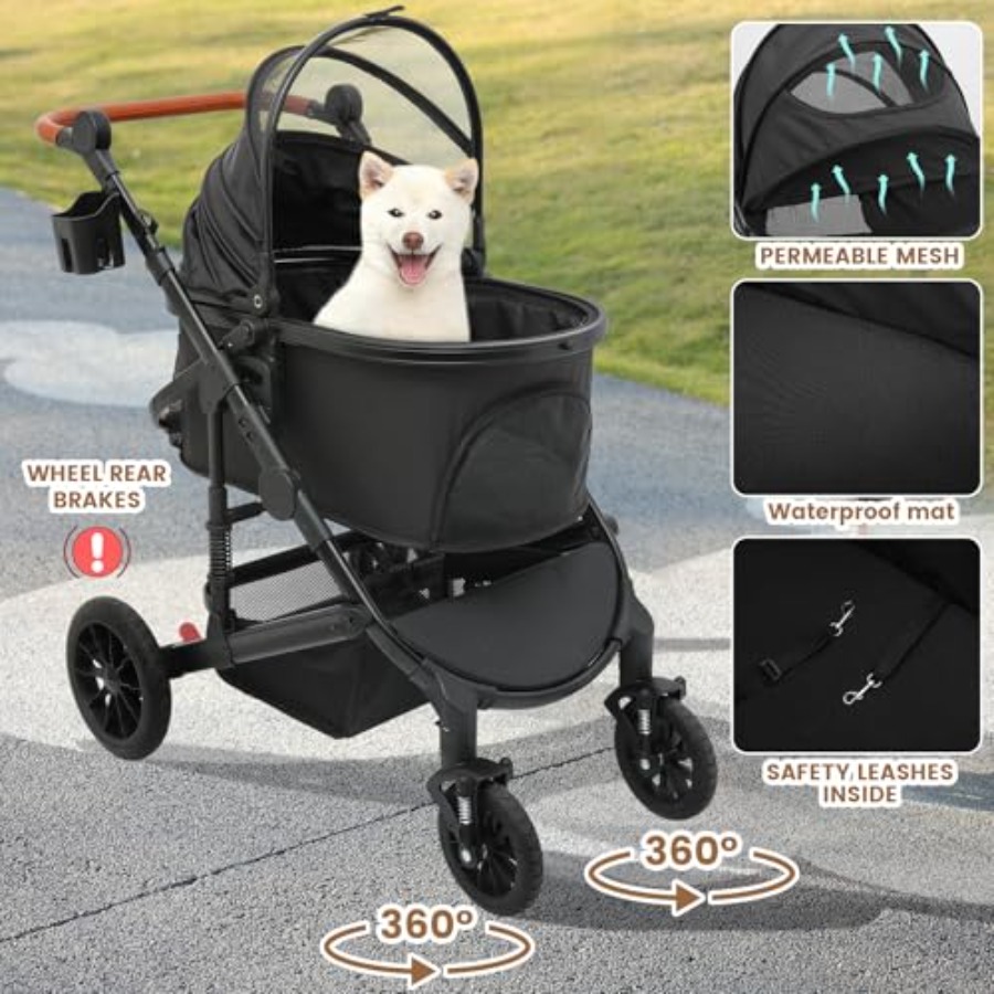 Bicystar Pet Stroller for Medi - Pet Stroller Carrier 评论和价格