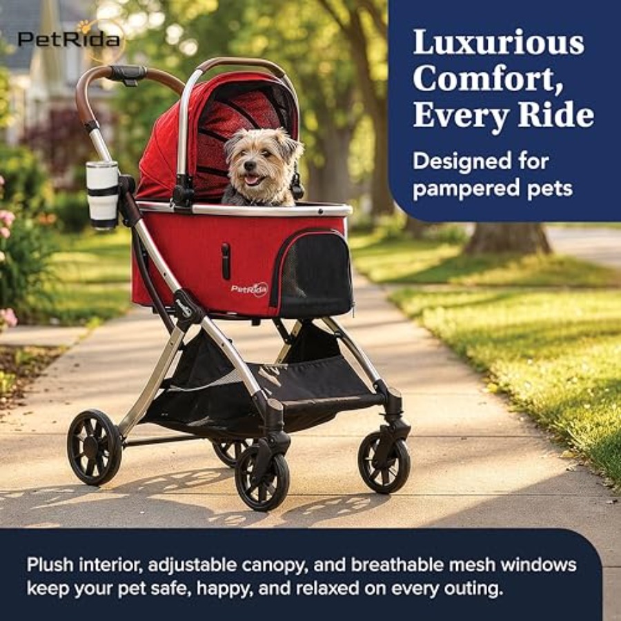 Luxury Pet Stroller with Detac - Pet Stroller Carrier 评论和价格