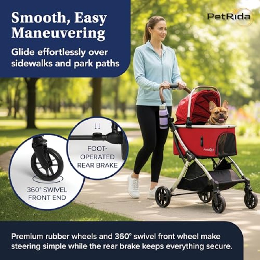 Luxury Pet Stroller with Detac - Pet Stroller Carrier 评论和价格