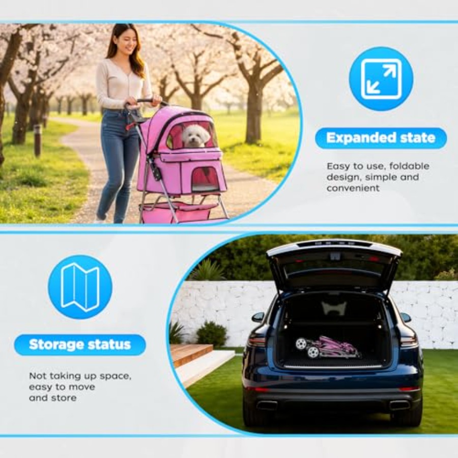 BestOffice Pet Stroller for Sm - Pet Stroller Carrier 评论和价格