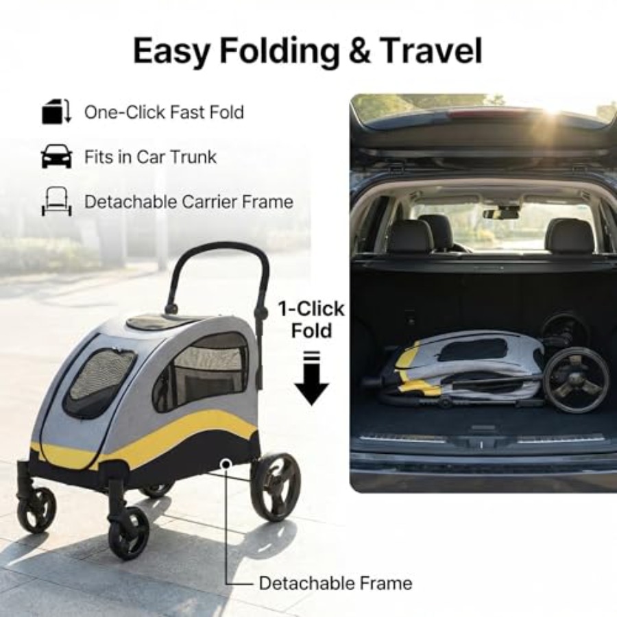 Dog Stroller for Large Dogs, F - Pet Stroller Carrier 评论和价格