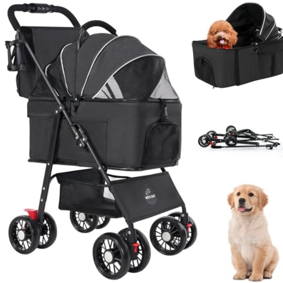 3 in 1 Pet Dog Stroller for Sm - Pet Stroller Carrier 评论和价格