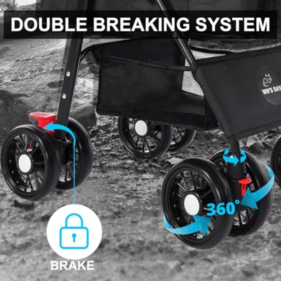 3 in 1 Pet Dog Stroller for Sm - Pet Stroller Carrier 评论和价格